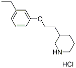 3-[2-(3-Ethylphenoxy)ethyl]piperidinehydrochloride Struktur