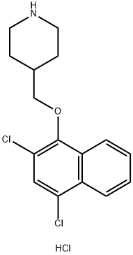 2,4-Dichloro-1-naphthyl 4-piperidinylmethyl etherhydrochloride Struktur