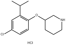 3-(4-Chloro-2-isopropylphenoxy)piperidinehydrochloride Struktur