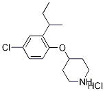 4-[2-(sec-Butyl)-4-chlorophenoxy]piperidinehydrochloride Struktur