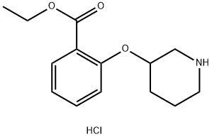 Ethyl 2-(3-piperidinyloxy)benzoate hydrochloride Struktur