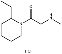 1-(2-Ethyl-1-piperidinyl)-2-(methylamino)-1-ethanone hydrochloride Struktur