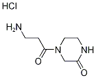 4-(3-Aminopropanoyl)-2-piperazinone hydrochloride Struktur