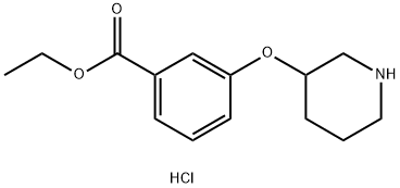 Ethyl 3-(3-piperidinyloxy)benzoate hydrochloride Struktur