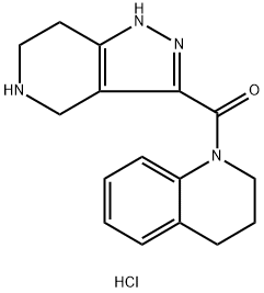 3,4-Dihydro-1(2H)-quinolinyl(4,5,6,7-tetrahydro-1H-pyrazolo[4,3-c]pyridin-3-yl)methanone HCl Struktur