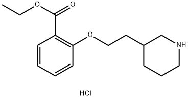 Ethyl 2-[2-(3-piperidinyl)ethoxy]benzoatehydrochloride Struktur