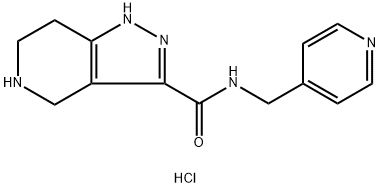 N-(4-Pyridinylmethyl)-4,5,6,7-tetrahydro-1H-pyrazolo[4,3-c]pyridine-3-carboxamide HCl Struktur