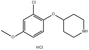 2-Chloro-4-methoxyphenyl 4-piperidinyl etherhydrochloride Struktur