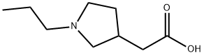 2-(1-Propyl-3-pyrrolidinyl)acetic acid Struktur