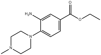 Ethyl 3-amino-4-(4-methyl-1-piperazinyl)benzoate Struktur