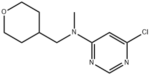 6-Chloro-N-methyl-N-(tetrahydro-2H-pyran-4-ylmethyl)-4-pyrimidinamine Struktur