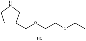 3-[(2-Ethoxyethoxy)methyl]pyrrolidinehydrochloride Struktur