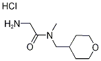 2-Amino-N-methyl-N-(tetrahydro-2H-pyran-4-ylmethyl)acetamide hydrochloride Struktur