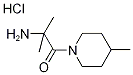 2-Amino-2-methyl-1-(4-methyl-1-piperidinyl)-1-propanone hydrochloride Struktur