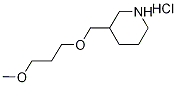 3-[(3-Methoxypropoxy)methyl]piperidinehydrochloride Struktur