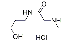 N-(3-Hydroxybutyl)-2-(methylamino)acetamidehydrochloride Struktur