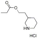 2-(3-Piperidinyl)ethyl propanoate hydrochloride Struktur