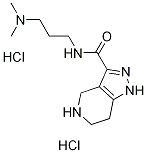 N-[3-(Dimethylamino)propyl]-4,5,6,7-tetrahydro-1H-pyrazolo[4,3-c]pyridine-3-carboxamide diHCl Struktur