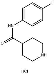 N-(4-Fluorophenyl)-4-piperidinecarboxamidehydrochloride Struktur