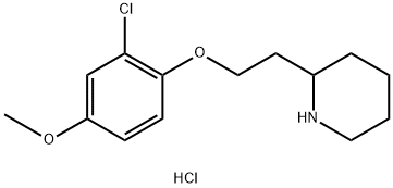 2-[2-(2-Chloro-4-methoxyphenoxy)ethyl]piperidinehydrochloride Struktur