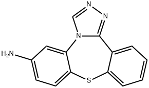 Dibenzo(b,f)-1,2,4-triazolo(4,3-d)(1,4)thiazepin-6-amine Struktur