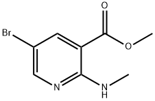 Methyl 5-bromo-2-(methylamino)-pyridine-3-carboxylate Struktur