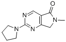 5H-Pyrrolo(3,4-d)pyrimidin-5-one, 6,7-dihydro-6-methyl-2-(1-pyrrolidin yl)- Struktur