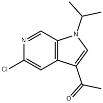 1-(5-chloro-1-isopropyl-1H-pyrrolo[2,3-c]pyridin-3-yl)ethanone Struktur