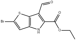 ethyl 2-broMo-6-forMyl-4H-thieno[3,2-b]pyrrole-5-carboxylate Struktur