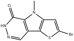 2-broMo-4,6-dihydro-4-Methyl-5H-Thieno[2',3':4,5]pyrrolo[2,3-d]pyridazin-5-one Struktur