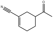 1-Cyclohexene-1-carbonitrile, 5-acetyl- (9CI) Struktur