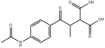 2-(1-(4-acetaMidophenyl)-1-oxopropan-2-yl)Malonic acid Struktur