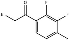 2-Bromo-1-(2,3-difluoro-4-methylphenyl)ethan-1-one, 2-Bromo-2',3'-difluoro-4'-methylacetophenone Struktur