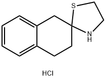 3,4-Dihydro-1H-spiro[naphthalene-2,2'-[1,3]thiazolidine] hydrochloride Struktur