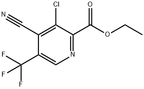 Ethyl 3-chloro-4-cyano-5-(trifluoromethyl)-2-pyridinecarboxylate Struktur