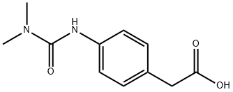 2-(4-{[(Dimethylamino)carbonyl]amino}phenyl)-acetic acid Struktur