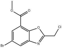 Methyl 5-bromo-2-(chloromethyl)-1,3-benzoxazole-7-carboxylate Struktur