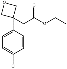 3-(4-Chlorophenyl)-3-oxetaneacetic acid ethyl ester Struktur