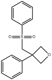 Oxetane, 3-phenyl-3-[(phenylsulfonyl)methyl]- Struktur