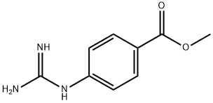 Benzoic acid, 4-[(aminoiminomethyl)amino]-, methyl ester (9CI) Struktur