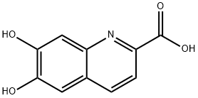 2-Quinolinecarboxylic acid, 6,7-dihydroxy- (9CI) Struktur