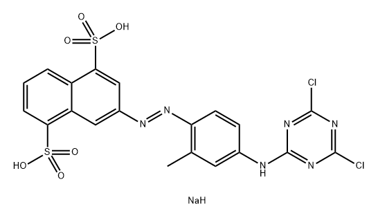 Dinatrium-3-[[4-[(4,6-dichlor-1,3,5-triazin-2-yl)amino]-o-tolyl]azo]naphthalin-1,5-disulfonat