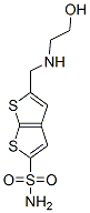 5-[[(2-Hydroxyethyl)amino]methyl]thieno[2,3-b]thiophene-2-sulfonamide Struktur