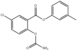 (3-methylphenyl) 2-carbamoyloxy-5-chloro-benzoate Struktur