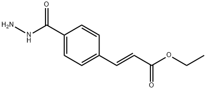 (E)-ethyl 3-(4-(hydrazinecarbonyl)phenyl)acrylate Struktur