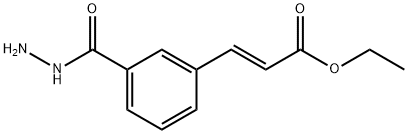 (E)-ethyl 3-(3-(hydrazinecarbonyl)phenyl)acrylate Struktur