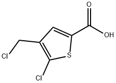 5-chloro-4-(chloromethyl)thiophene-2-carboxylic acid Struktur