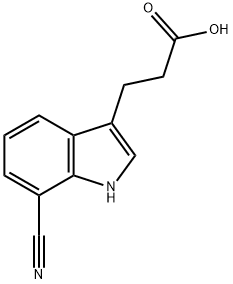 3-(7-cyano-1H-indol-3-yl)propanoic acid Struktur