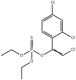 Thiophosphoric acid O-[2-chloro-1-(2,4-dichlorophenyl)vinyl]O,O-diethyl ester Struktur