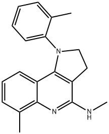 1-(2-methylphenyl)-4-methylamino-6-methyl-2,3-dihydropyrrolo(3,2-c)quinoline Struktur